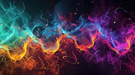 Abstract colorful smoke background. Fantasy fractal texture