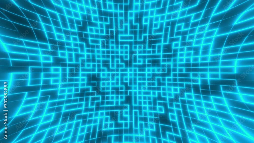 Poster abstract digital blocks. computer generated 3d render