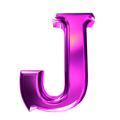 Purple symbol with bevel. letter j