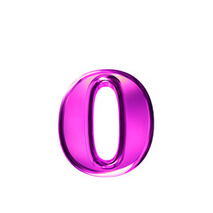 Purple symbol with bevel. letter o
