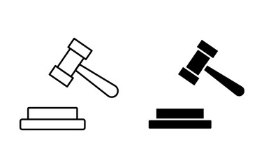  Auction outline icon collection or set. Auction Thin vector line art 