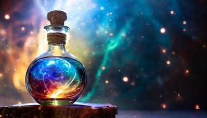 Mystic Potion Bottle Close-up Shot
