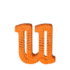 Symbol made of redheaded cubes. letter u