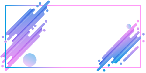Frame with lilac and blue streamlined abstract shapes and dots on transparent background for covers, calendars, banners, presentations, catalogs