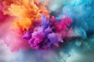 Fototapeta premium Colorful powder explosion