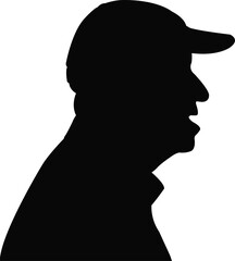 a man head silhouette vector