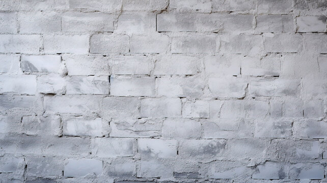 Old white brick wall as background texture close up. White brick wall texture. Abstract background for design with copy space. Loft style.