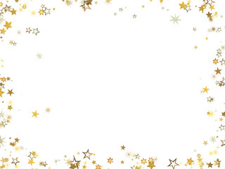 Gold Glitter Star Sparkles Frame