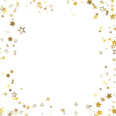 Gold Glitter Star Sparkles Frame
