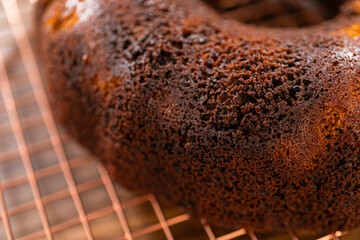 Baking Gingerbread Bundt Cake with Caramel Frosting Ingredients