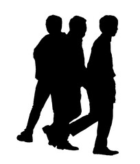 Silhouette illustration of three people