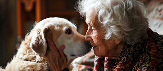 Using pet therapy as treatment for dementia in an elderly woman.