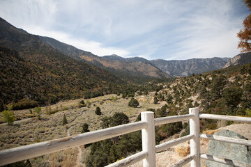Fototapeta premium the view from a lodge.