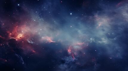 Galaxy-Themed Background with Stars and Nebulae