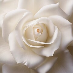 Close-up of white rose petals, AI generator