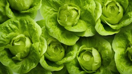  a close up of a bunch of lettuce in the middle of a bunch of lettuce leaves.