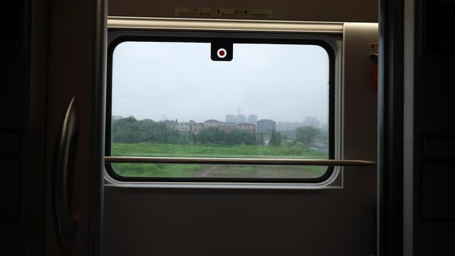 landscape out of train window