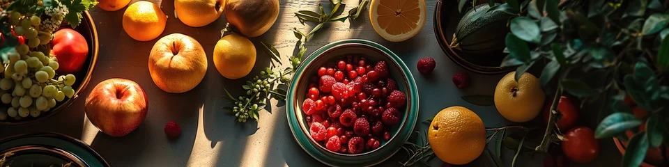 Fototapeten fruit salad made out of berries  © sam richter