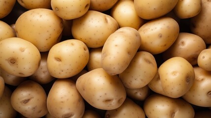  a pile of potatoes sitting next to each other on top of a pile of other potatoes on top of each other.