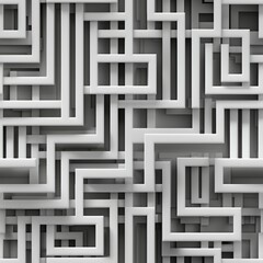 Abstract geometric seamless pattern in elegant white tones for versatile design purposes