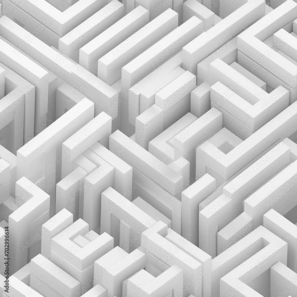 Poster ethereal and captivating seamless white geometric abstract pattern with intricate and elegant design