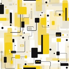 Yellow abstract geometric seamless pattern for backgrounds, textiles, and graphic design projects.
