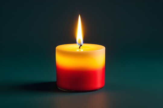detailed image of a candle isolated on a solid background.

