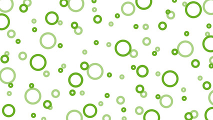 Seamless pattern with green circles