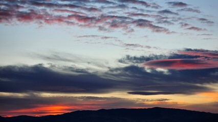 sunrise over the mountains