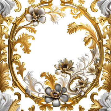 Abstract white and gold vintage elegant patterns for design, wedding greeting card template