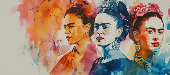 Foto op Canvas Women's history month in watercolor style with copy space © BraveSpirit