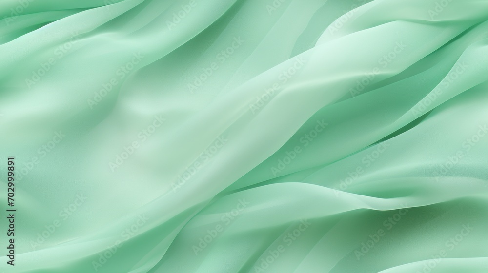 Poster a close up of a green cloth with a blurry design on the top and bottom of the fabric and the bottom 