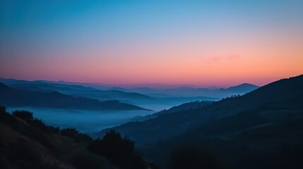 A stunning view of the sunrise at blue hour, with a serene atmosphere and the beauty of the sky painted in shades of blue and purple