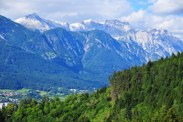Naklejka na ściany i meble Alpine landscape near Innsbruck, Austria