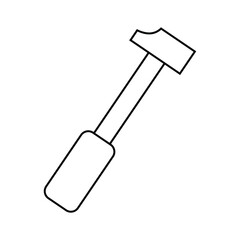 Screwdriver icon. Outline illustration of screwdriver vector icon. Household appliance icons in line style. Suitable for design to introduce carpentry tools. Coloring educational