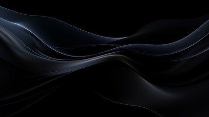 Dynamic and mesmerizing abstract black wavy background with a captivating textured pattern - Powered by Adobe