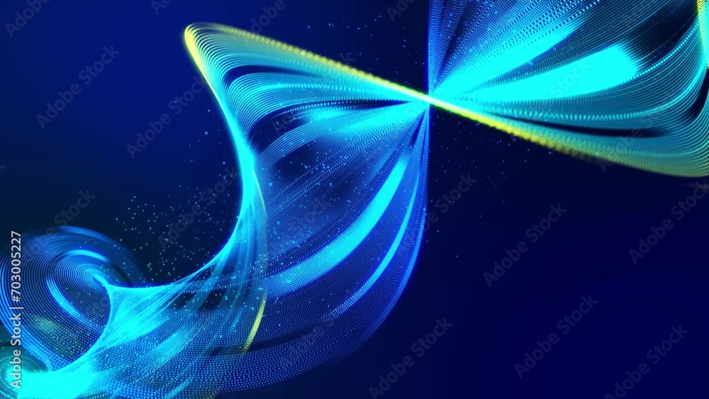 Poster surface composed of luminous particles that form a spiral structure. captivating seamless looped ani