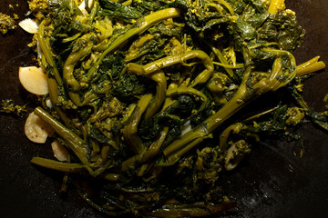 Close-up of broccoli rabe 
