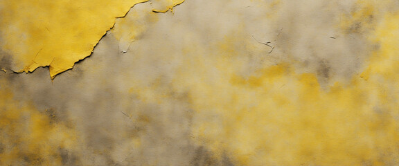  Abstract yellow watercolor painted paper texture background banner, trend color 2020 
