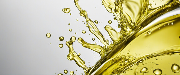 Vegetable oil wave on a white background.