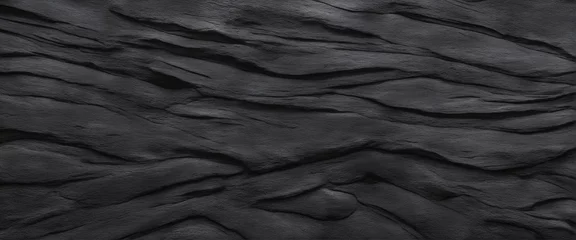 Deurstickers black stone concrete texture background anthracite panorama banner long © SR07XC3