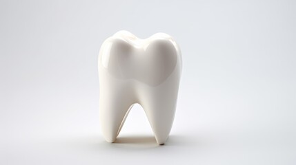  a tooth shaped toothbrush holder sitting on top of a white table next to a toothbrush dispenser.