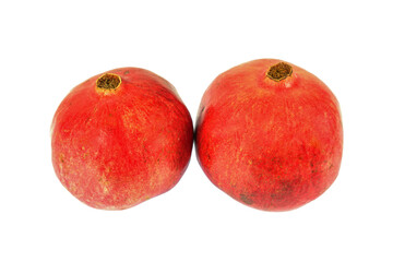 fresh pomegranate fruit isolated on white background