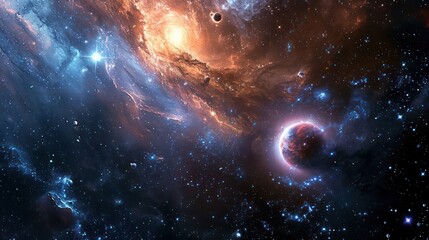 Cosmic-themed wallpapers that bring the wonders of outer space to life, featuring swirling galaxies and prominent constellations - obrazy, fototapety, plakaty