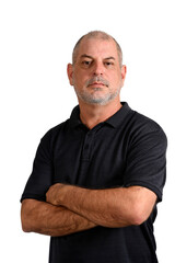 bald adult man showing cell phone handset technology edition "S3niorLife"