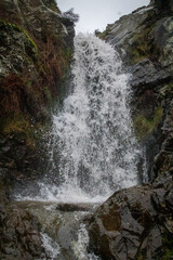 Lightspout Waterfall located in Carding Mill Valley shows the 4 metre cascade with a high flow rate than normal