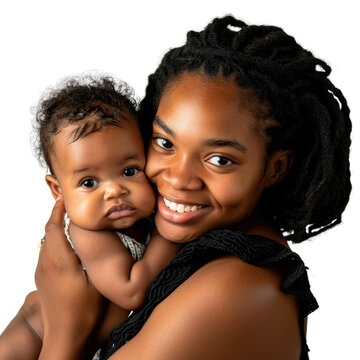 African american mother with her newborn baby