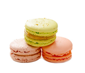 Macaroon cake isolated on white background