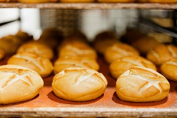 Bread making business. Fresh bread from cereals with seeds from a bakery. Baking bread in the oven. Baking bread. Manufacture of bread.