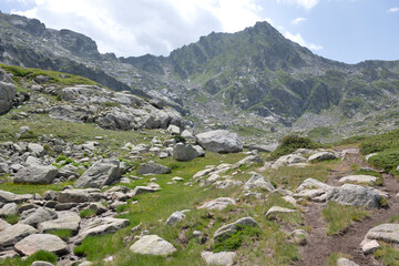 Landscape of Rila Mountain near Kalin peak, Bulgaria